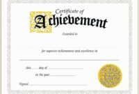 Professional Employee Excellence Award Certificate Template Excel Sample