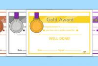 Professional Olympic Award Certificate Template Pdf Example