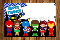 Professional Superhero Thank You Card Template Pdf