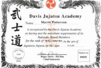 Professional Taekwondo Certificate Template Pdf Example