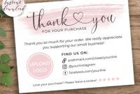 Professional Thank You For Your Business Card Template Pdf Sample