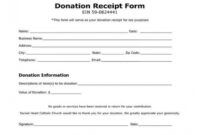 Best Church Donation Receipt Letter Template  Example