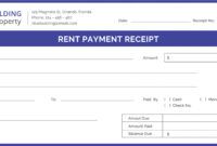 Costum Monthly Rental Payment Receipt Template  Sample