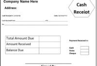 Free Receipt For Money Received Template Pdf
