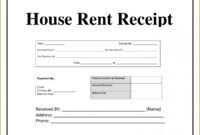Monthly Rental Payment Receipt Template Doc