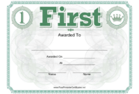 1St 2Nd 3Rd Place Certificate Template Excel Sample