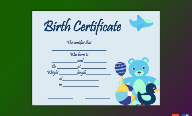 Best Build A Bear Birth Certificate Template Pdf Sample