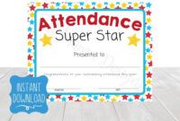 Best Certificate For Perfect Attendance Template Word