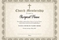 Best Certificate Of Church Membership Template  Example