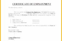 Best Certificate Of Employment Sample Template Excel Example