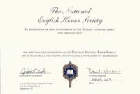 Best National Honor Society Certificate Template Pdf