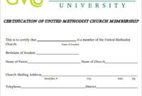 Certificate Of Church Membership Template Doc Sample