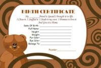 Costum Build A Bear Certificate Template