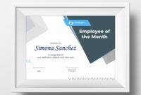 Costum Certificate For Employee Of The Month Template Excel Example