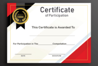 Costum Certificate Of Participation Sample Template  Example