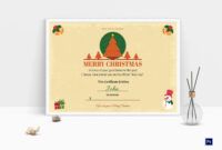 Costum Christmas Gift Card Certificate Template Doc Example