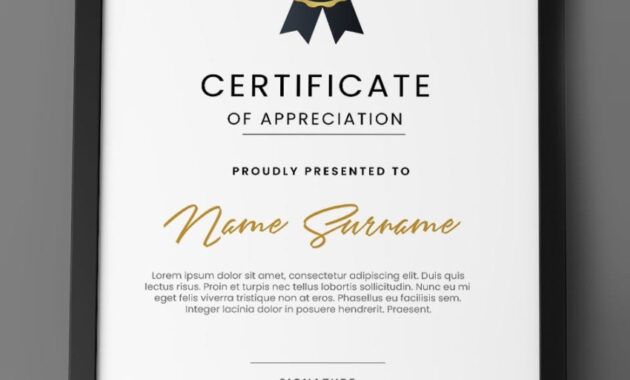 Costum Employee Of The Year Certificate Template Word Sample