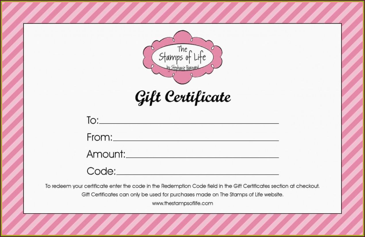 Costum Hair Salon Gift Certificate Template Excel Example