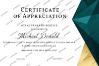 Costum Years Of Service Certificate Template  Sample