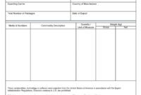 Country Of Origin Certificate Template Pdf Sample