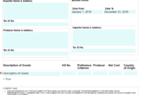 Cusma Certificate Of Origin Template Doc