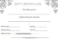 Design A Gift Certificate Template  Example