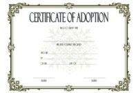 Editable Adopt A Pet Certificate Template Excel Sample