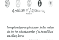 Editable Army Certificate Of Appreciation Template Pdf