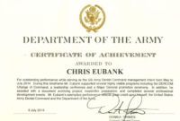 Editable Army Certificate Of Appreciation Template Pdf Sample