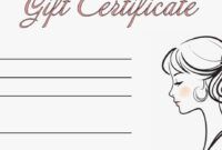 Editable Beauty Salon Gift Certificate Template