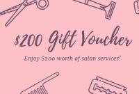 Editable Beauty Salon Gift Certificate Template Pdf Sample