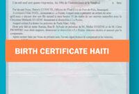 Editable Certificate Of Birth Translation Template Doc Example