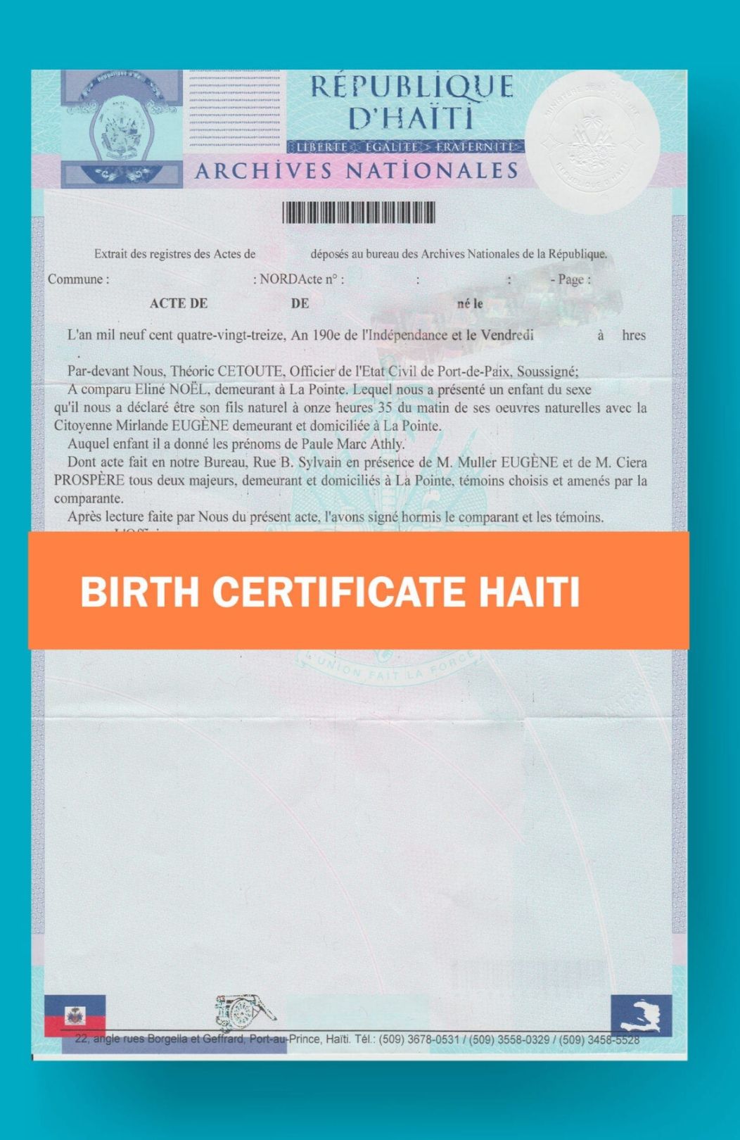 Editable Certificate Of Birth Translation Template Doc Example