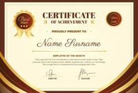 Editable Employee Of The Month Award Certificate Template  Example