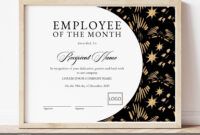 Editable Staff Of The Month Certificate Template Pdf Sample