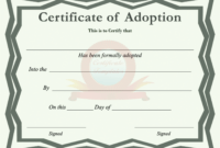 Free Adopt A Pet Certificate Template Pdf