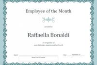 Free Certificate Employee Of The Month Templates Doc Example