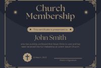 Free Certificate Of Church Membership Template