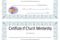 Free Certificate Of Church Membership Template Doc Example