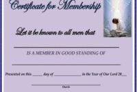 Free Certificate Of Church Membership Template Pdf