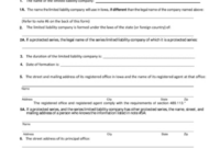 Free Certificate Of Organization Iowa Template Word Example