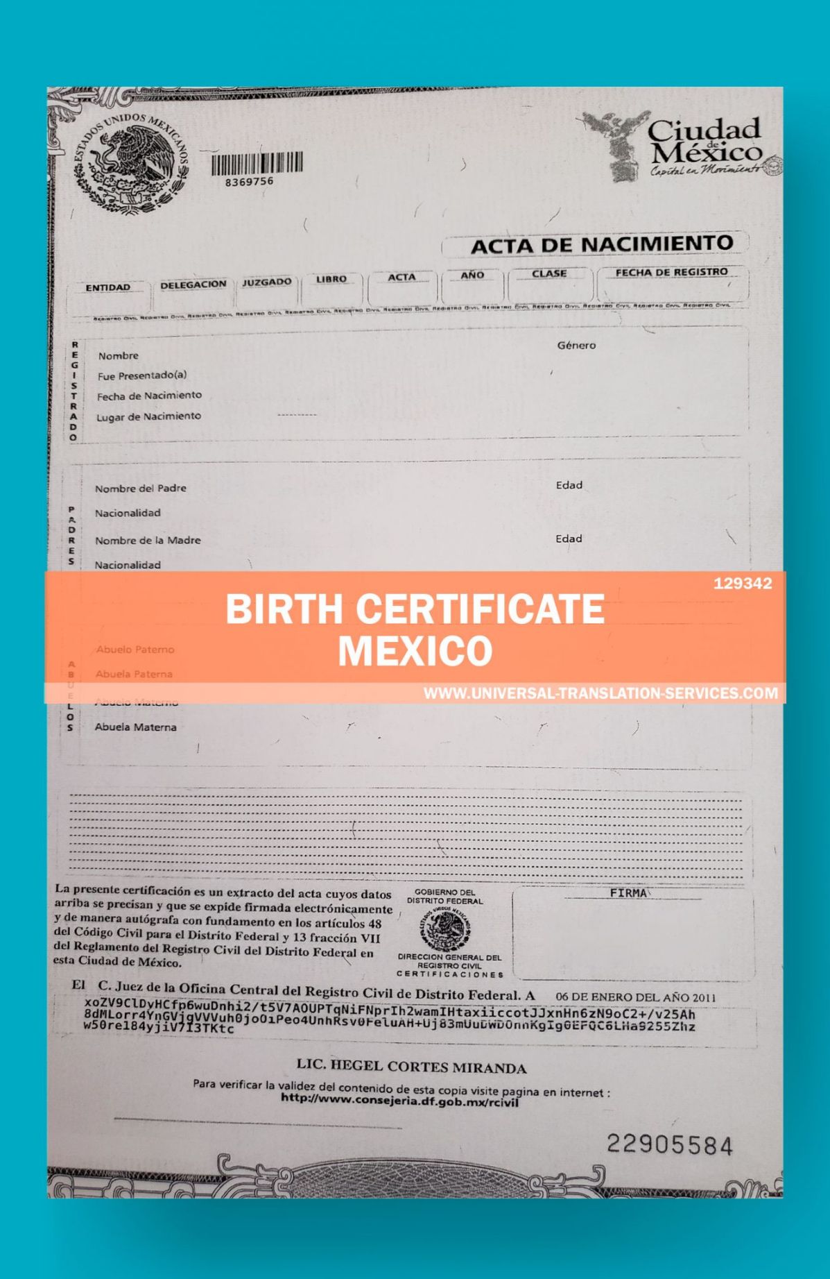 Free Cuban Birth Certificate Translation Template Excel