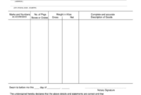 Free Manufacturer Certificate Of Origin Template