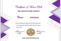 Free National Honor Society Certificate Template  Sample