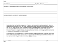 Mnarketing Client Tax Exampt Certificate Template  Sample