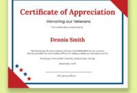 Printable Army Certificate Of Appreciation Template Word Example