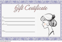 Printable Beauty Salon Gift Certificate Template Pdf Sample