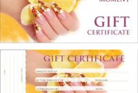 Printable Hair Salon Gift Certificate Template Doc