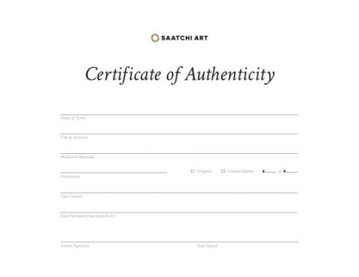 Printable Modern Certificate Of Authenticity Art Template Excel Sample