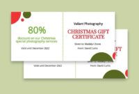 Professional Christmas Gift Card Certificate Template Excel